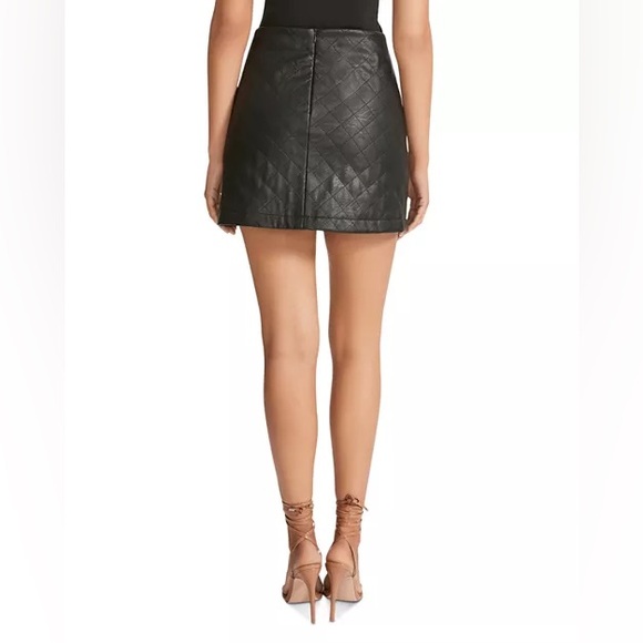 BB Dakota by Steve Madden ‘We Quilt This City Faux Leather Mini Skirt’ - Picture 2 of 9